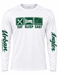 EAT, SLEEP, CAST Printed Long Sleeve with logo on sleeve