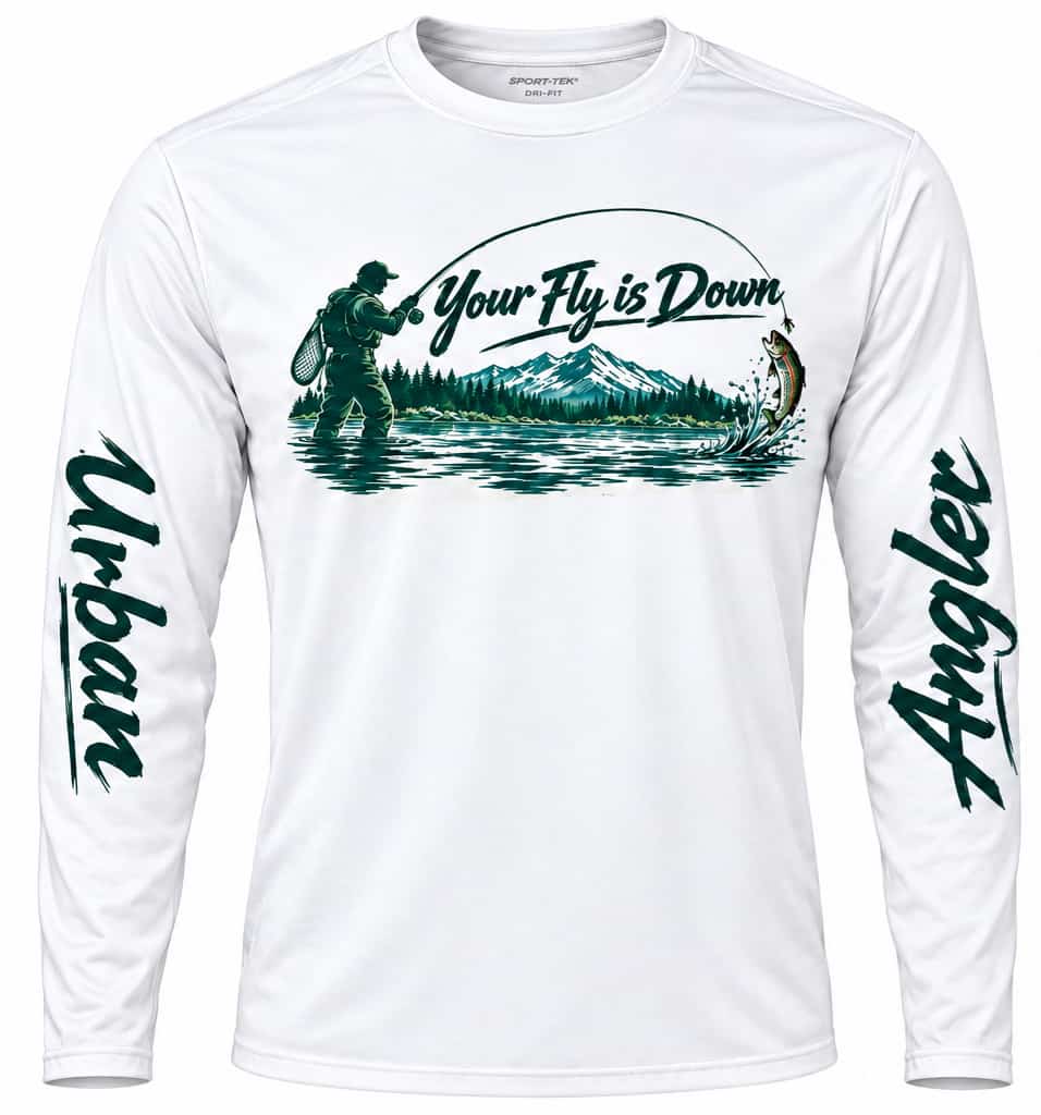 Your Fly Is Down Printed Long Sleeve with logo on sleeve